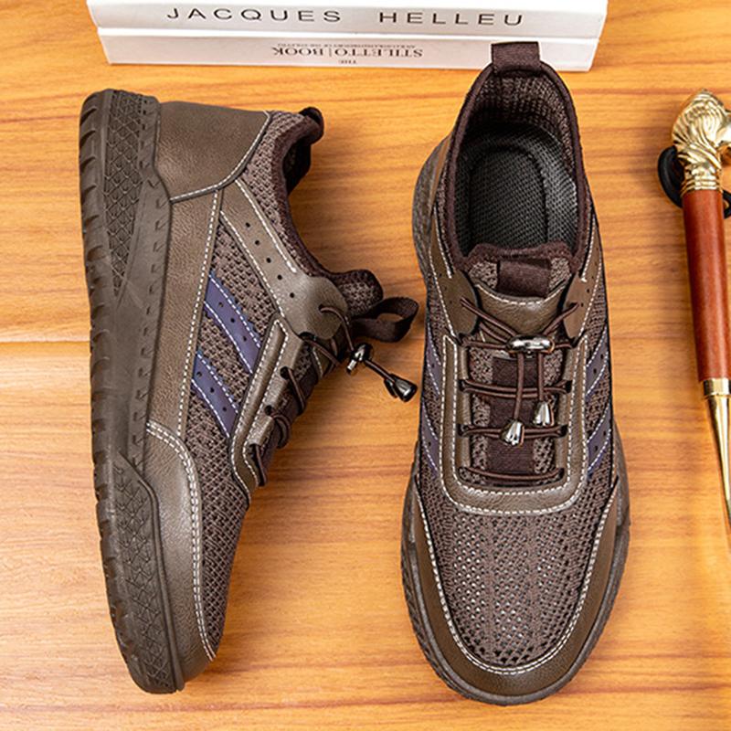 New Summer Soft Soled Running Shoes Men Black Mesh Breathable Casual Shoes Comfortable Versatile Outdoor Exercise Shoes