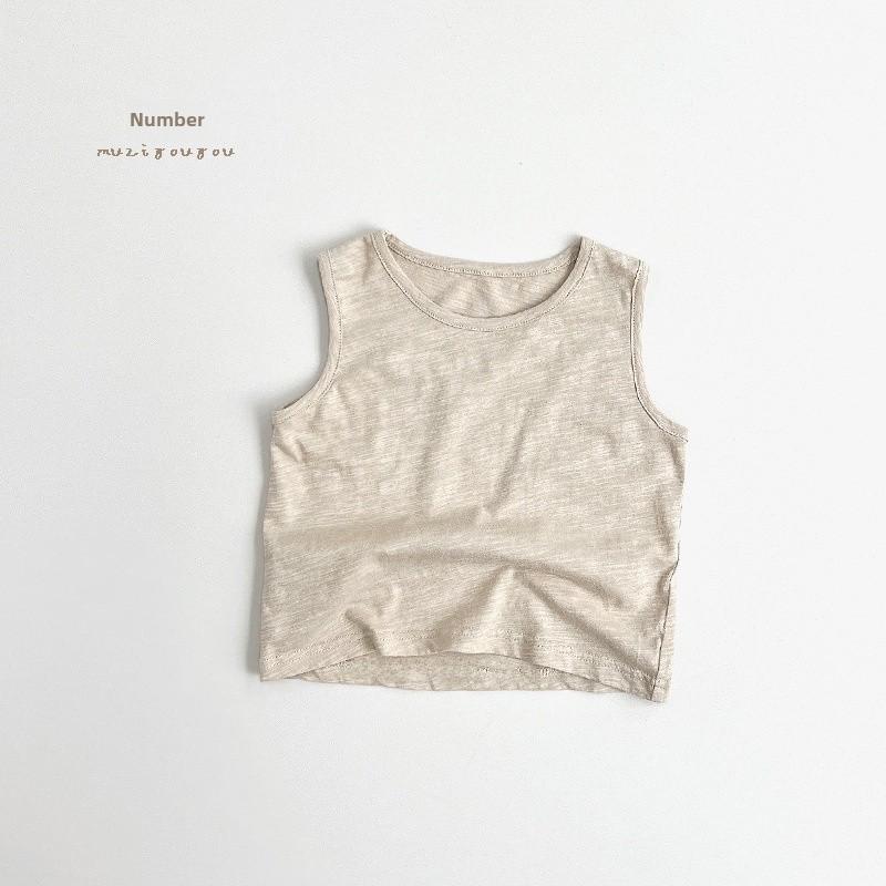 8 spalvų bambuko medvilnės marškinėliai be rankovių kūdikiams - vasaros 2025 m. madingi marškinėliai berniukams ir mergaitėms