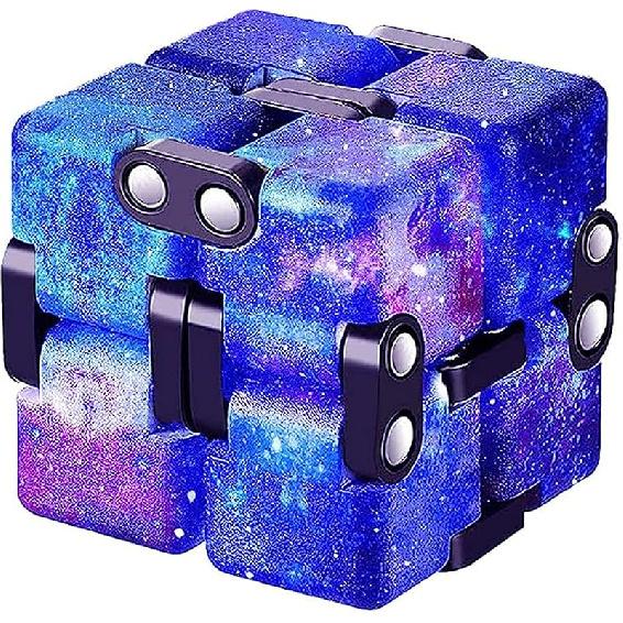 4 Packs Infinity Cube Toy Stress Relieving Game for Kids and Adults,Cute Mini Unique Gadget Anxiety Relief Kill Time Magic Puzzle Flip ADD, ADHD,