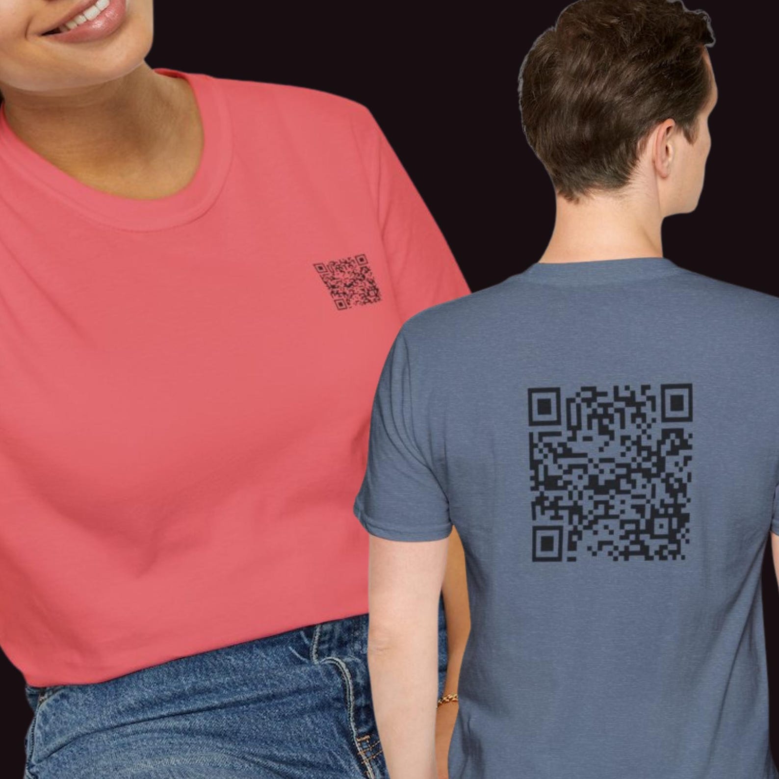Anti-Trump QR Code T-Shirt: Sarcastic Political Humor XL