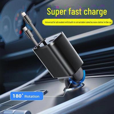 Einziehbares 120-W-Autoladegerät aus Legierung – 4-in-1-Superschnellladekabel