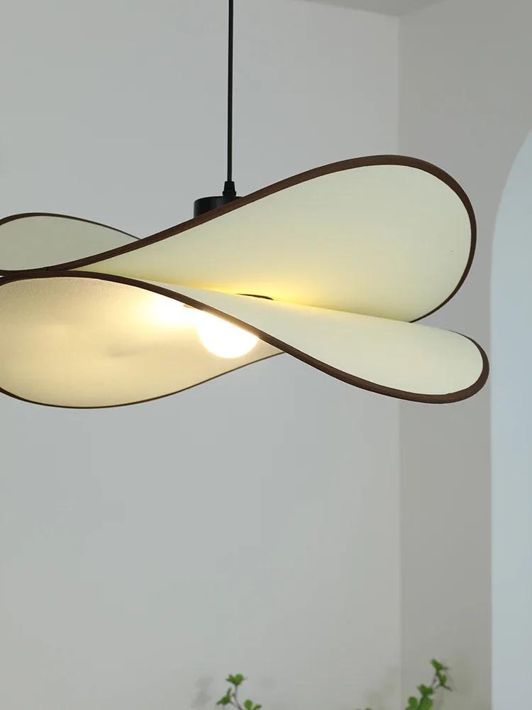 LED Wabi-sabi Cloth Pendant Lamp Living Room Shop Ceiling Chandelier Kitchen Home Decor Island Hanging Pendant Lights Fixtures