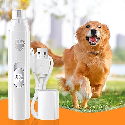 Electric Nail Clippers for Dogs, Rechargeable LED Light, Suitable for Small and Medium-sized Dogs and Cats
