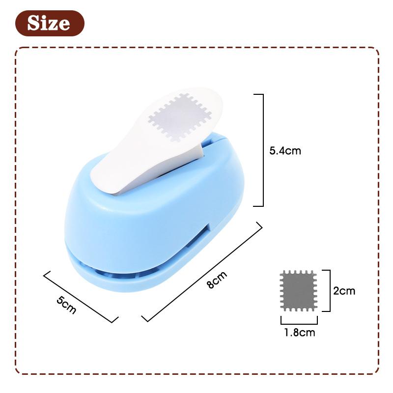 Blue DIY Stamp Border Punch Stamp Shape Craft Punch Embossing Machine Round Hole Punch Toothed Puncher Embosser Color Random