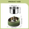 Raised Cat Bowl Anti Slip for Food Water Sleek Gift Pet Lover Sturdy Multiuse Stainless