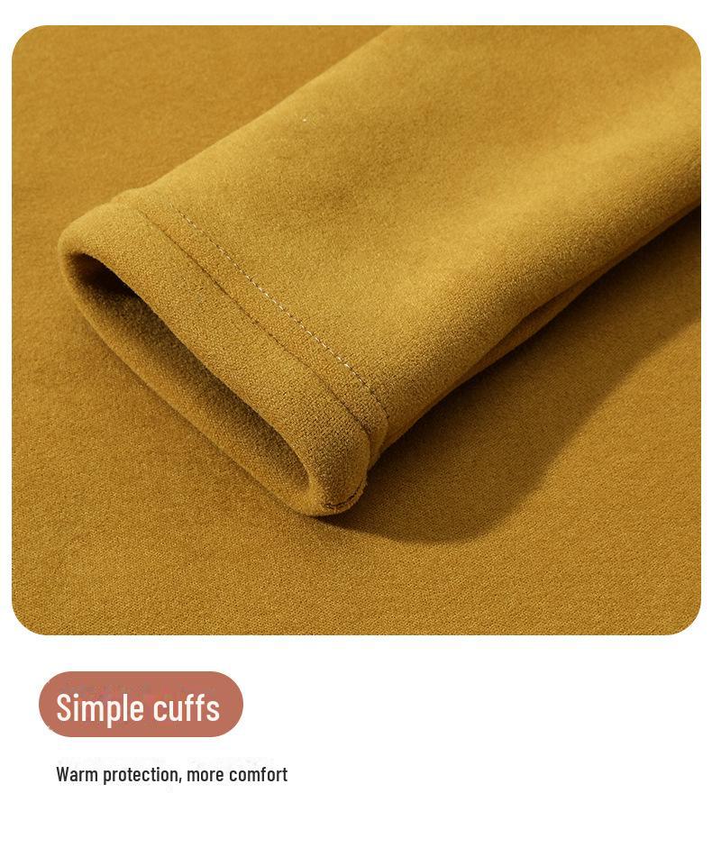 Women's Plush Thickened Half-High Collar Top - Stylish Autumn/Winter 2023 Innerwear