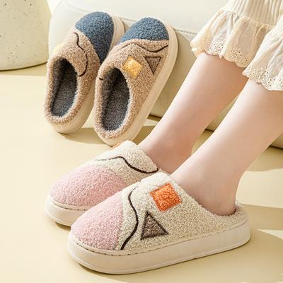 Winter Warme Hausschuhe Cartoon Katze Schuhe Pelzigen Plüsch Rutschen Runde Zehe Wohnungen Frauen Indoor Hause Schlafzimmer Boden Hausschuhe Damen Schuh
