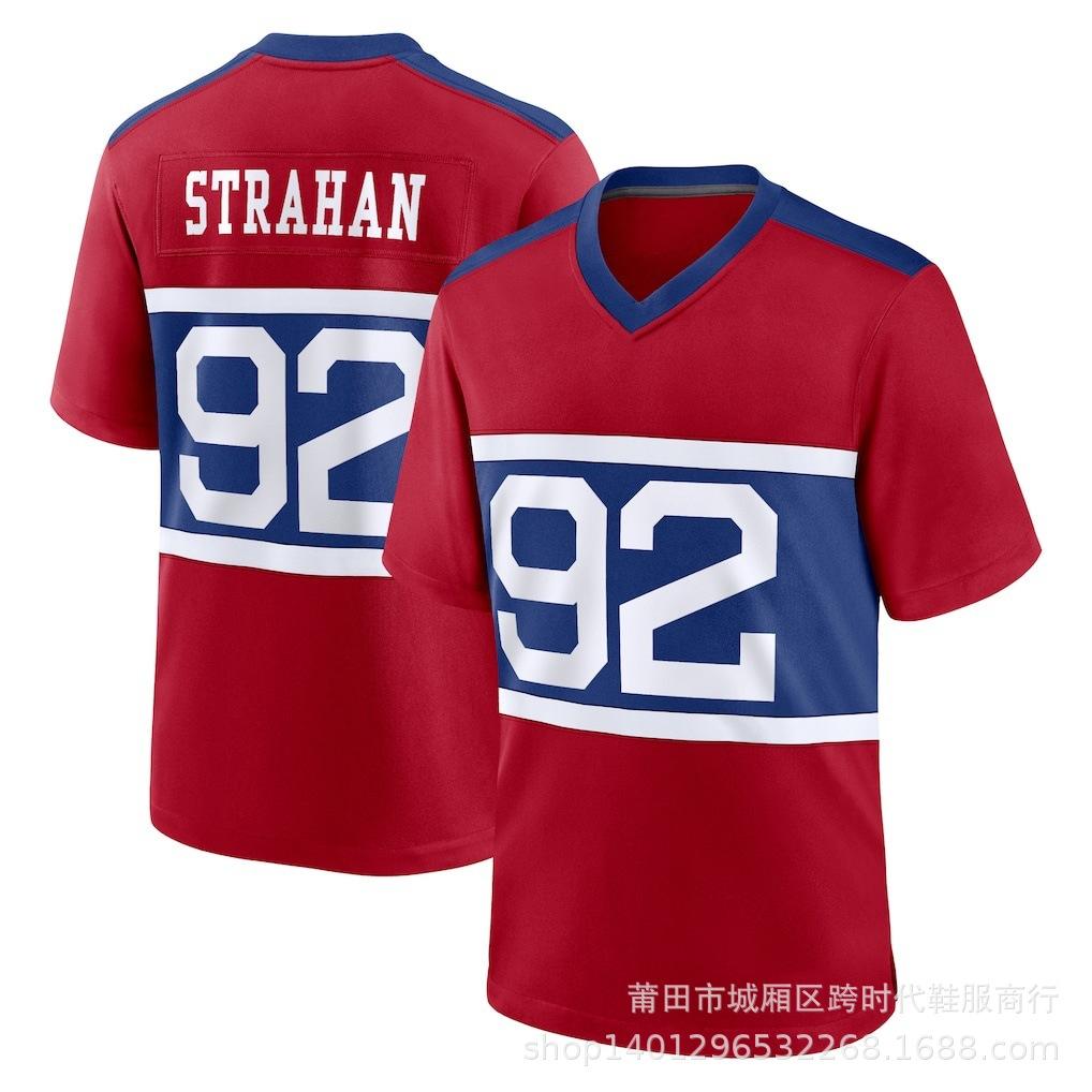 Wholesale NFL Giants Jersey Embroidered Rugby Jersey 1 #8 #JONES 26 #BARKLEY 56 #44 #