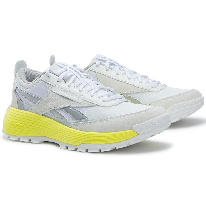Reebok Low Top Running Shoes Unisex White Yellow Sneakers 100245221