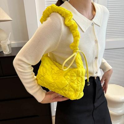 Autumn Niche Cloud Bubble Bag Casual Pleated Down Casual Underarm One Shoulder Crossbody Dumpling Bag