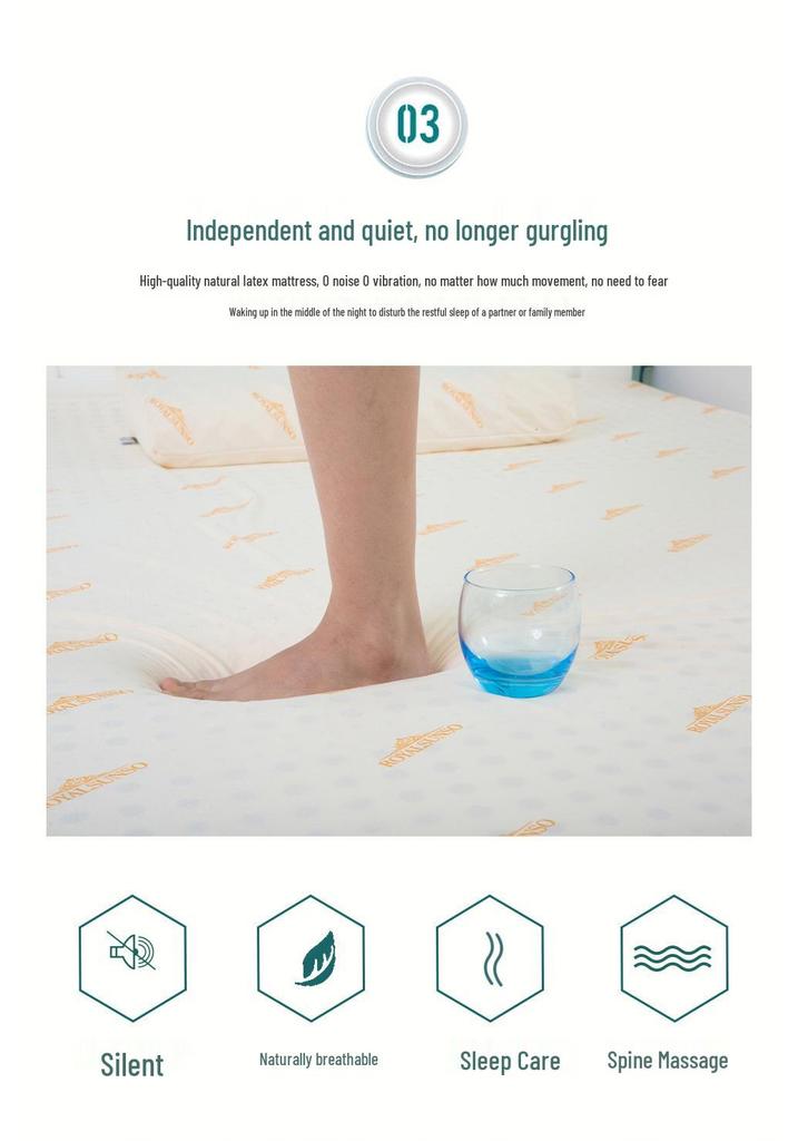 1.8 Natural Latex Mattress - Ergonomic Support for Home, Kids, Students, and Dorms