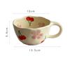 Creative Hand Pinched Irregular Flower Coffee Mugs with Handle Korean Style Ceramic Mug Breakfast Oatmeal Milk Tea Cup Drinkware