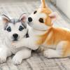 Simulation Dog Plush Toy Soft Stuffed Doll Adorable Kids Hugging Pillow Birthday Gift For Boys Girls