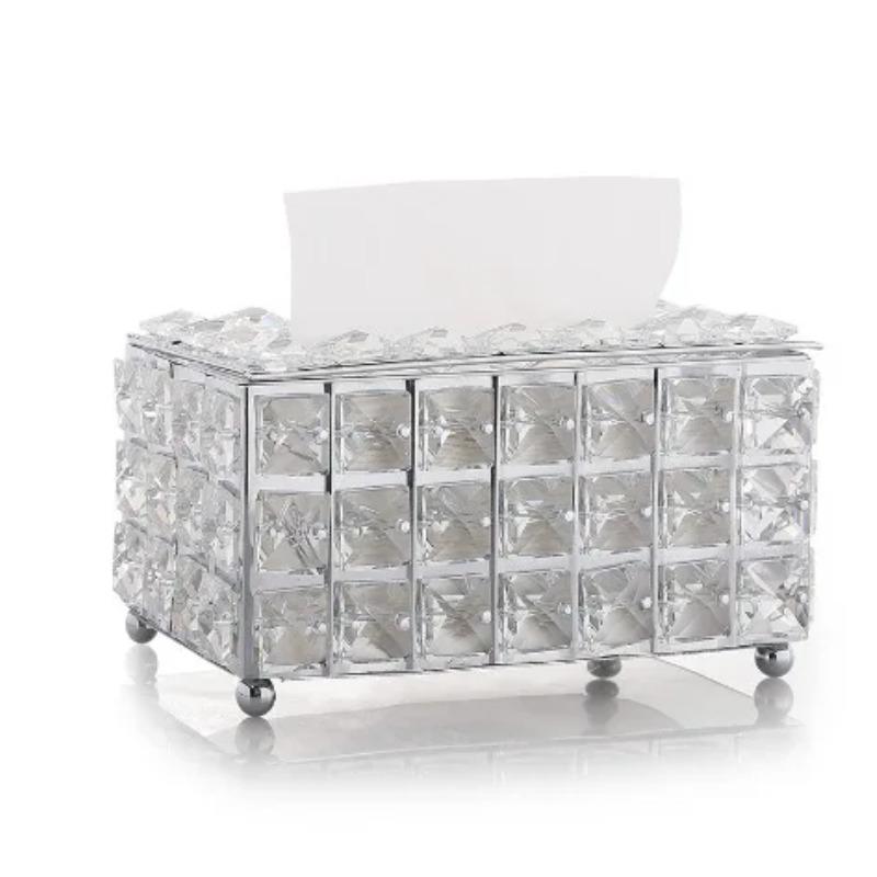

Искусственный кристалл коробка для салфеток бумажная стойка офисный стол украшение держатель для косметического средства съемный поднос для салфеток хранение