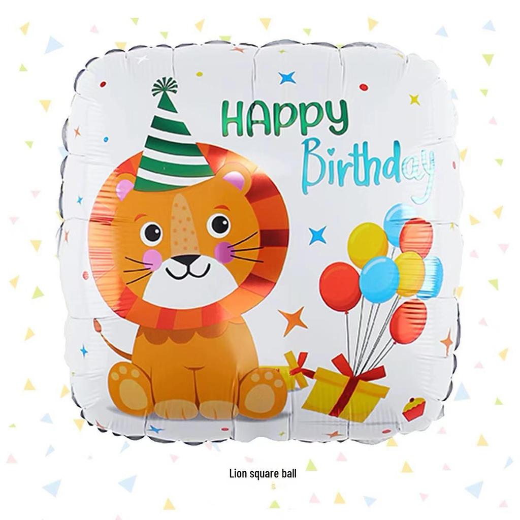 Cartoon Animal Balloons: Elephant, Monkey, Cat - Aluminum Film Birthday Party Decorations