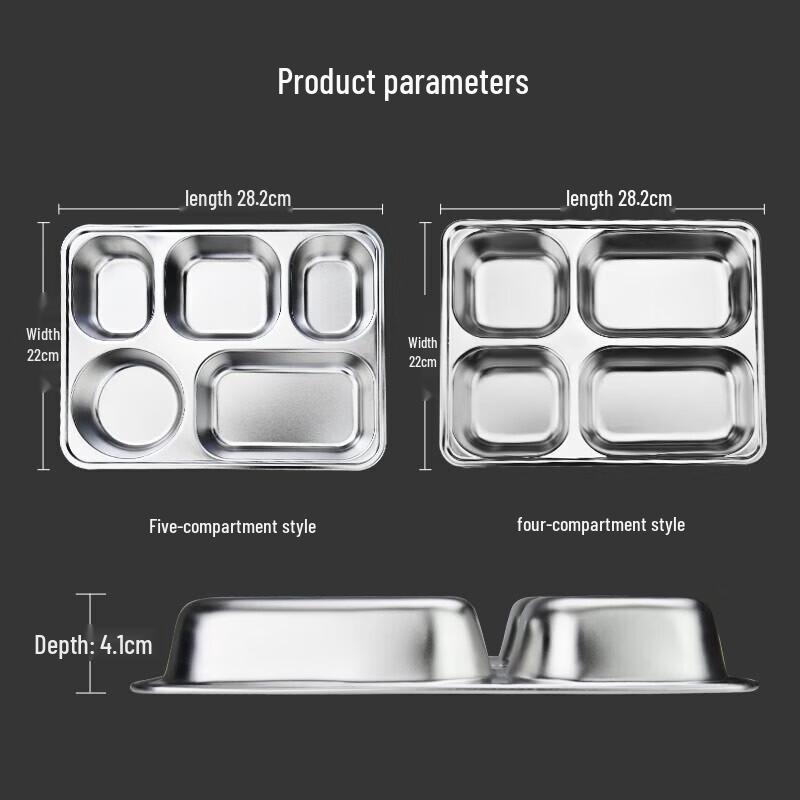 

Bing Yao Divided Stainless Steel Lunch Tray with Lid