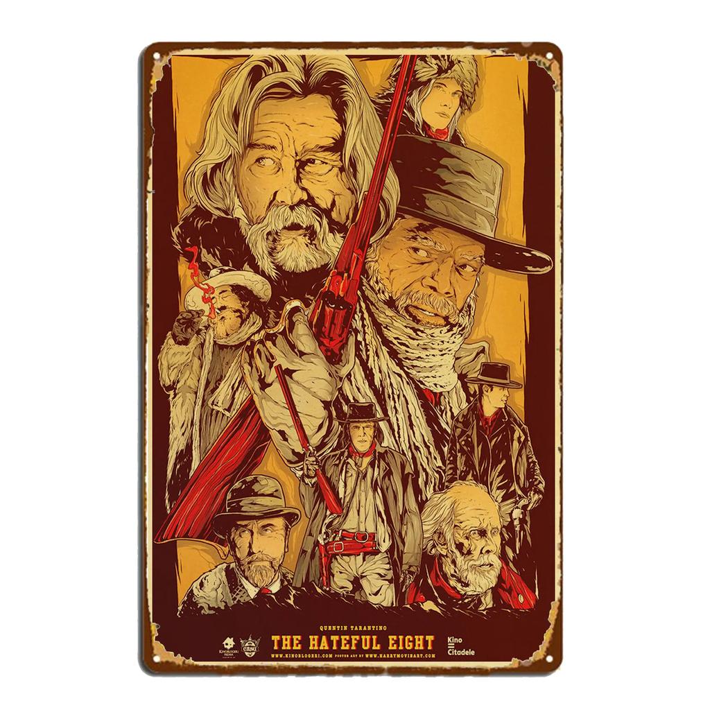 Metallblechschild Vintage Shabby Dekorative Schilder Quentin Tarantino Film Schilder Haus Schlafzimmer Wandplatte Poster Dekor Blechschilder