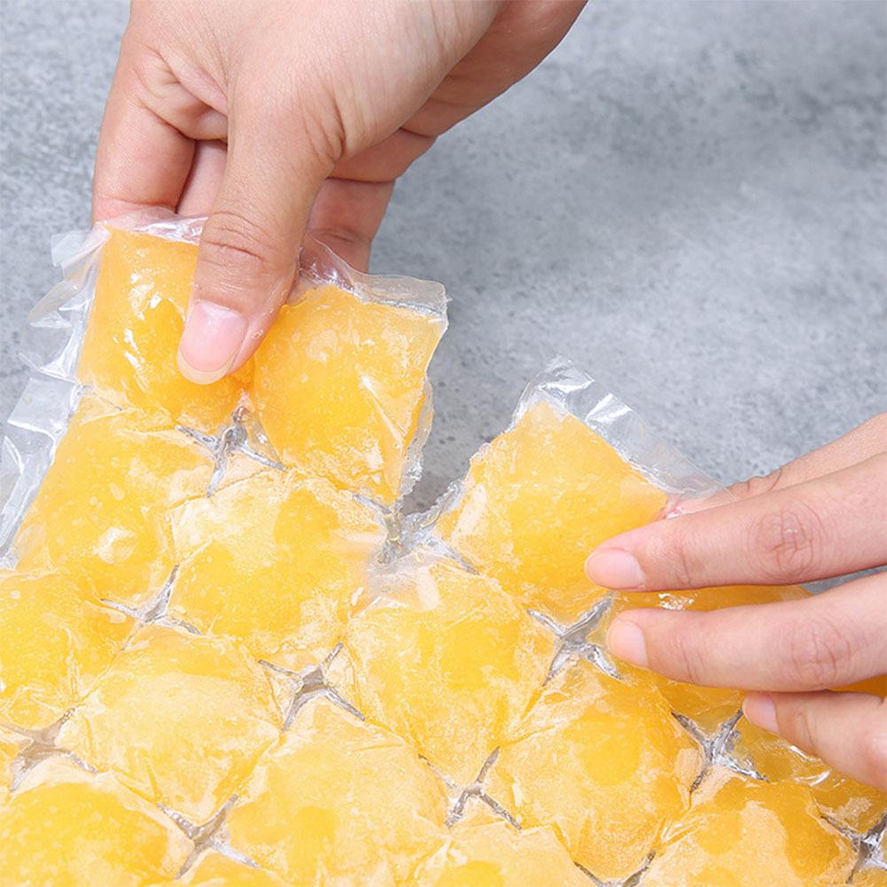 5 Bags 10Pcs Bag Self-Sealing Disposable Ice Making Bags Ice Cubes Tray Mold Summer Kitchen Use