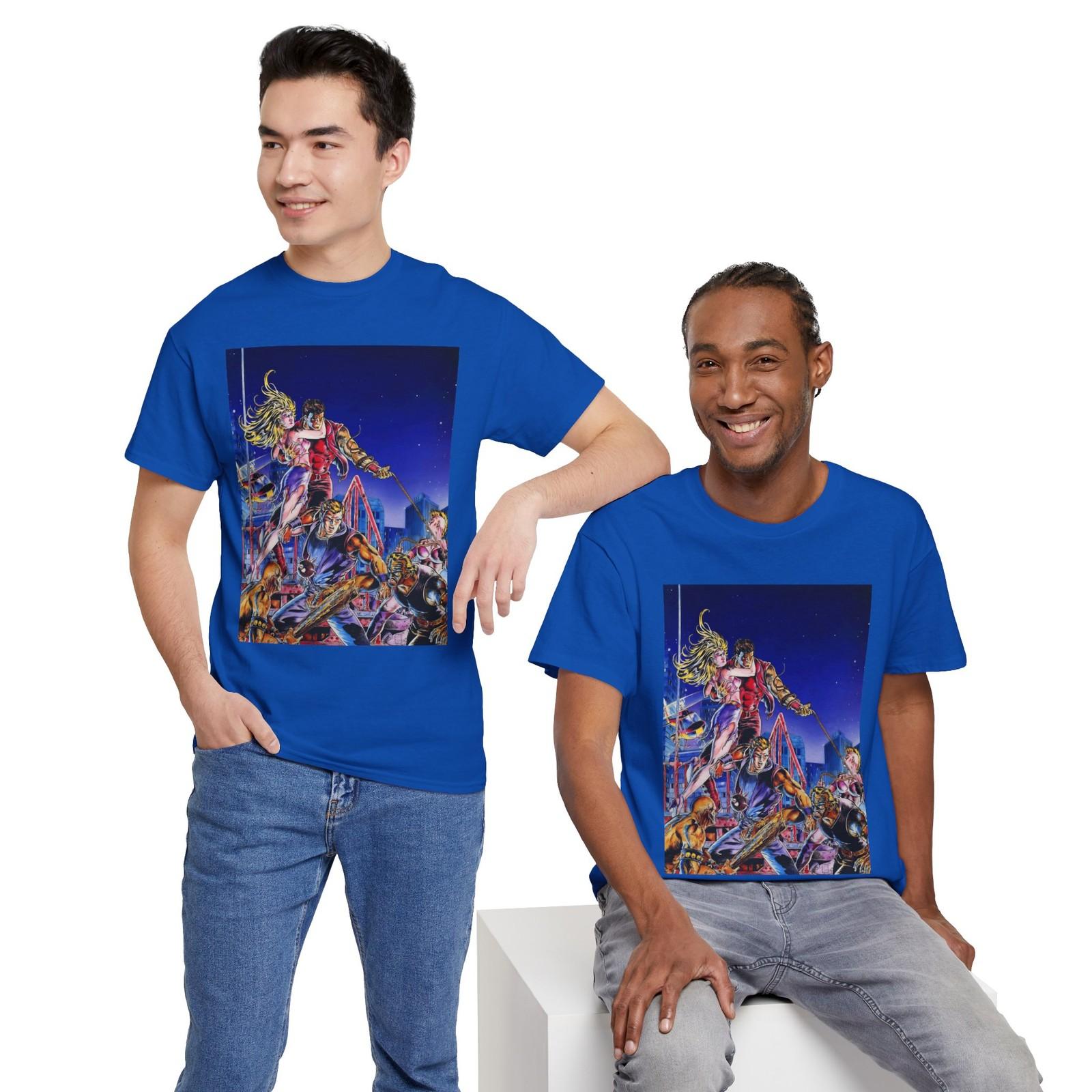 Ретро Игровая Футболка, Винтажная Футболка для Аркадных Игр, Футболка Double Dragon, Унисекс Футболка с Графикой S