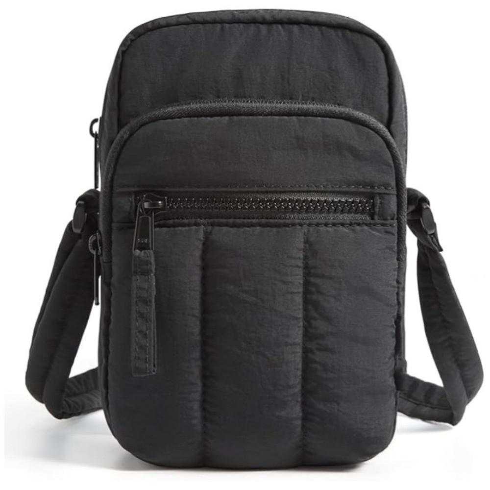 

Fashion Nylon Phone Bag Lightweight Multi-pocket Shoulder Bag Square Large Capacity Crossbody Bag for Women чорний
