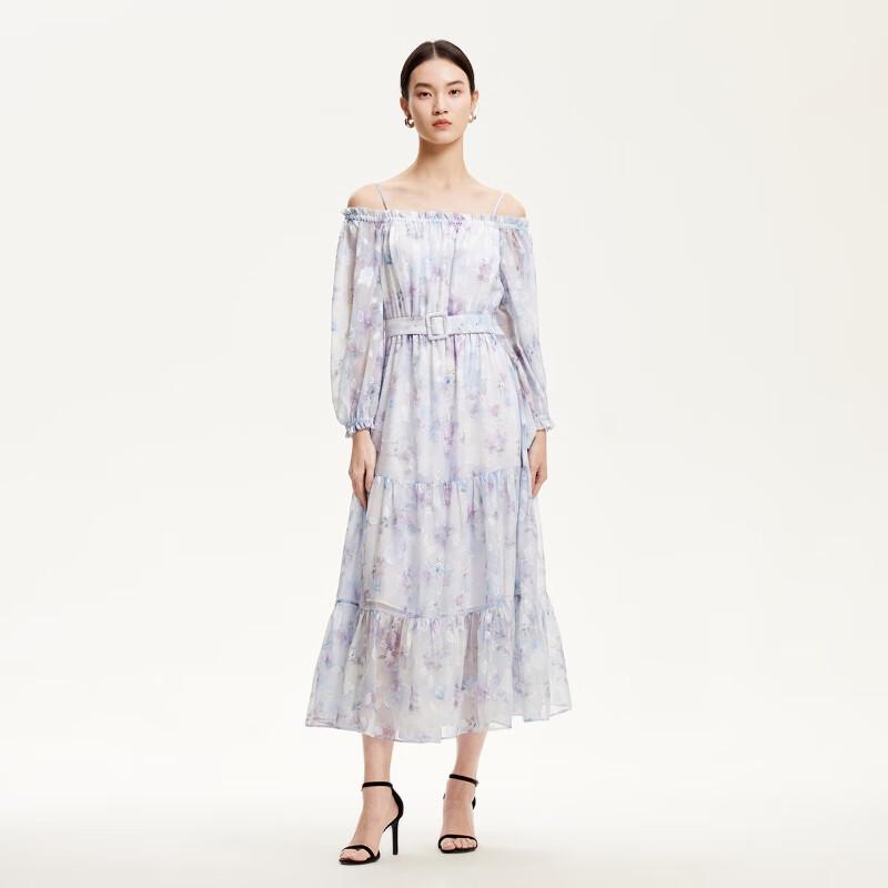 

VEROMODA Women s Ruffled Printed Cami Maxi Dress M