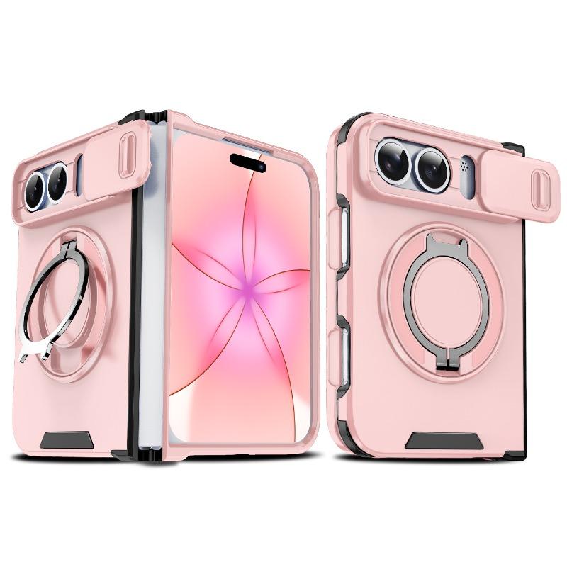 Apple Phone Case with Bracket, Lens Push Window, Suitable for IPhone Duo Folding Phone Protective Case