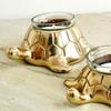 Golden Turtle Votive Holder Set of 2 || Elegant Home and Office Dcor Accessories for Living Room