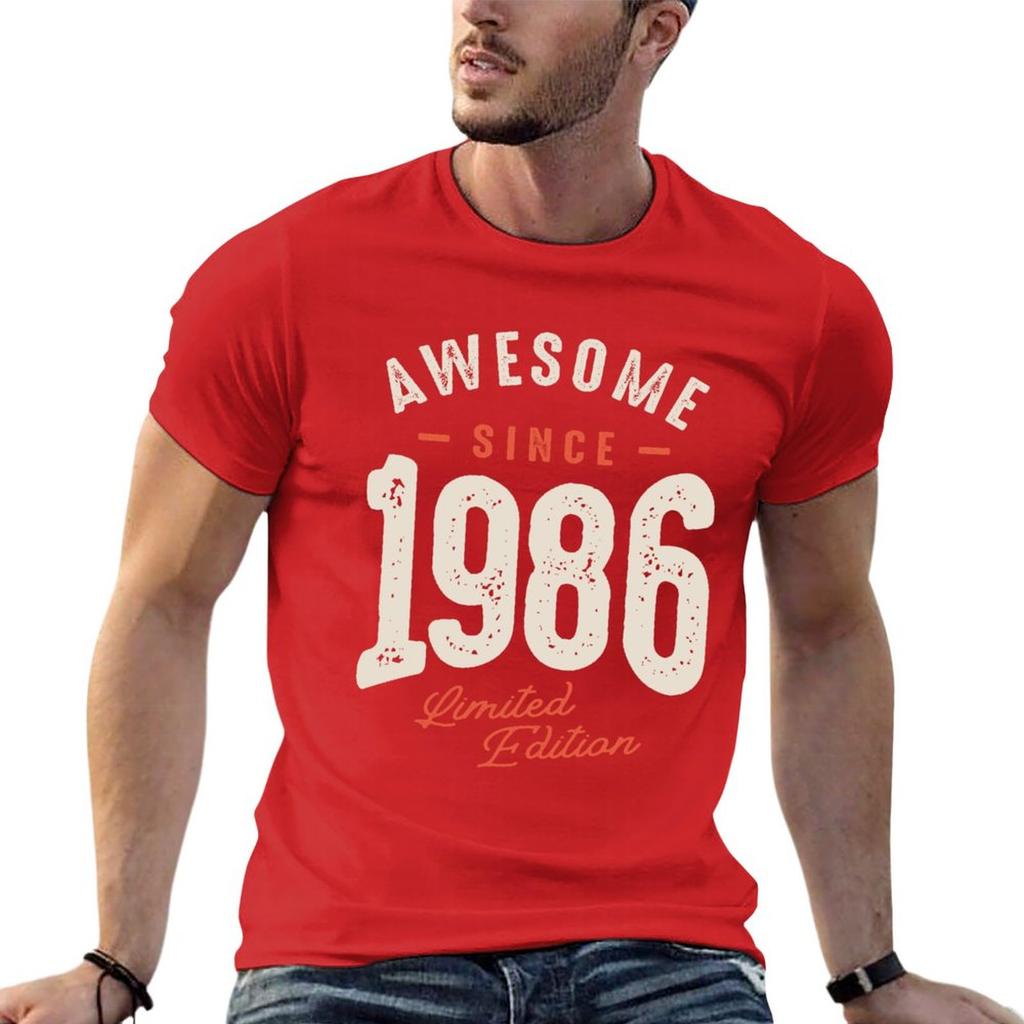 Neu Super Seit 1986 - 36. Geburtstag Retro Klassisches T-Shirt koreanische Mode neue Ausgabe T-Shirt übergroße T-Shirts für Männer