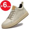 Elevator Shoes for Man Height Increase 8cm 2025 Luxury  Sneaker Genuine Leather Men's Hidden Heels Casual Shoe Increasing