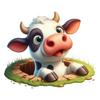 Self-adhesive Peeking Cow Wall Stickers Floor Decals for Living Room Bedroom Home Decor