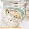 Large Capacity Pencil Bag Aesthetic School Case Korean Stationery Holder Bag Children Pen Case Boys Girl Students School Supplies
