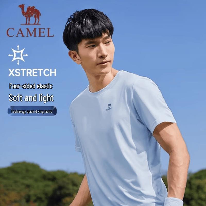 CAMEL Men s Quick-Dry Breathable Round Neck T-Shirt 3XL