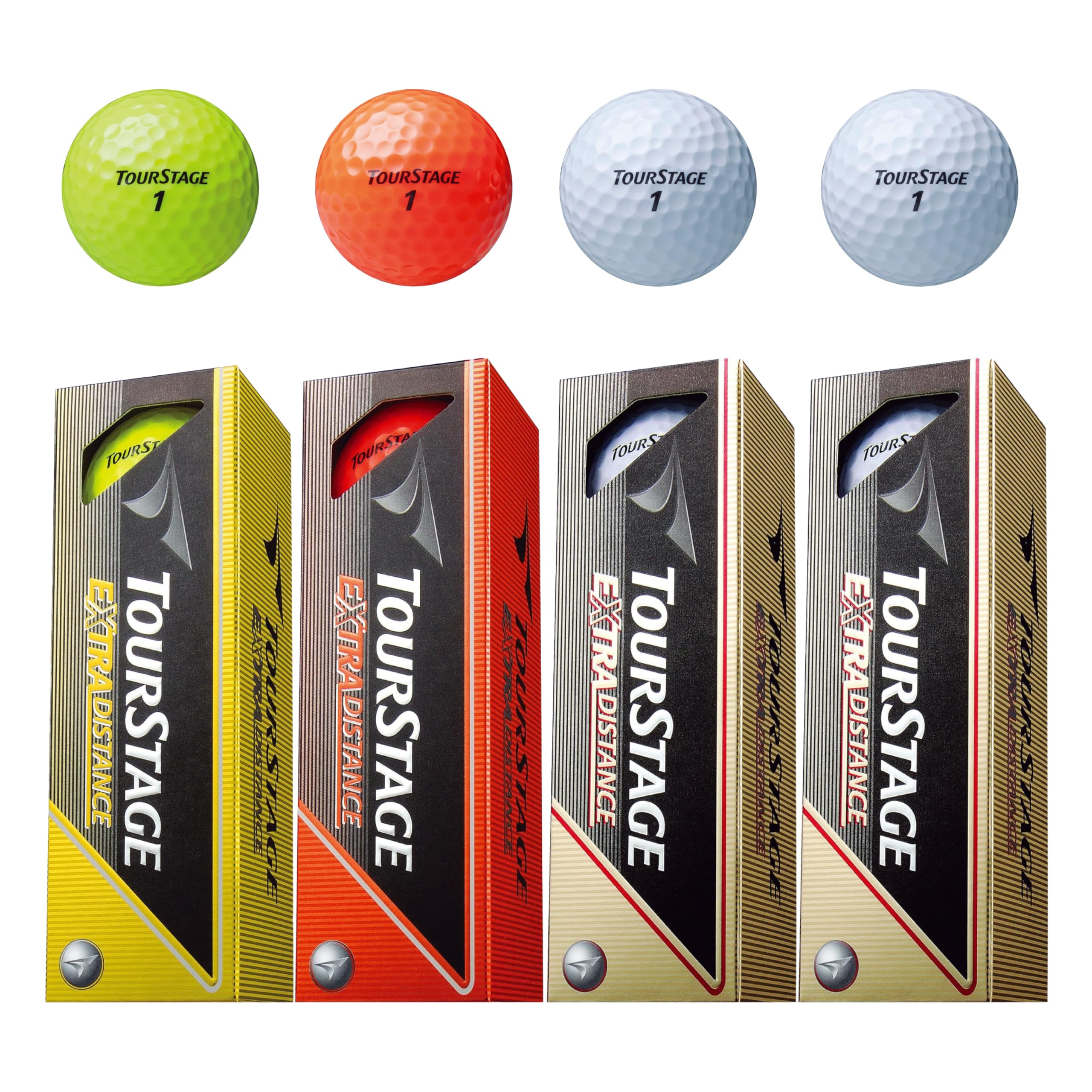 

Bridgestone Golf Ball Tour Stage Extra Distance White x2 Orange x1 Yellow x1