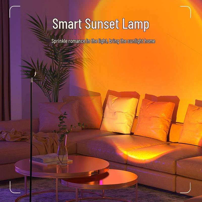 Sunset Lamp: Smart App Dimmable Light for Bedroom, Living Room, and Photography Decor.
