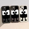 Cartoon Big Eyes Phone Case For iPhone 15 14 11 12 13 Pro Max X XR XS Max 7 8 14 15 Plus SE2020 Luxury Matte Soft Silicone Cover