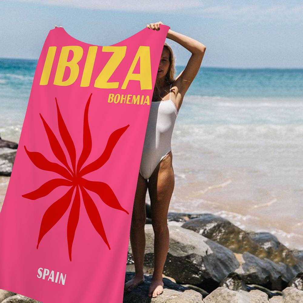 Ka Chen Muda White Miami Beach Ibiza Capri Bondi Mykonos Microfiber Printed Beach Towel Mountain Climbing Yoga Beach Swimming Running Absorbent