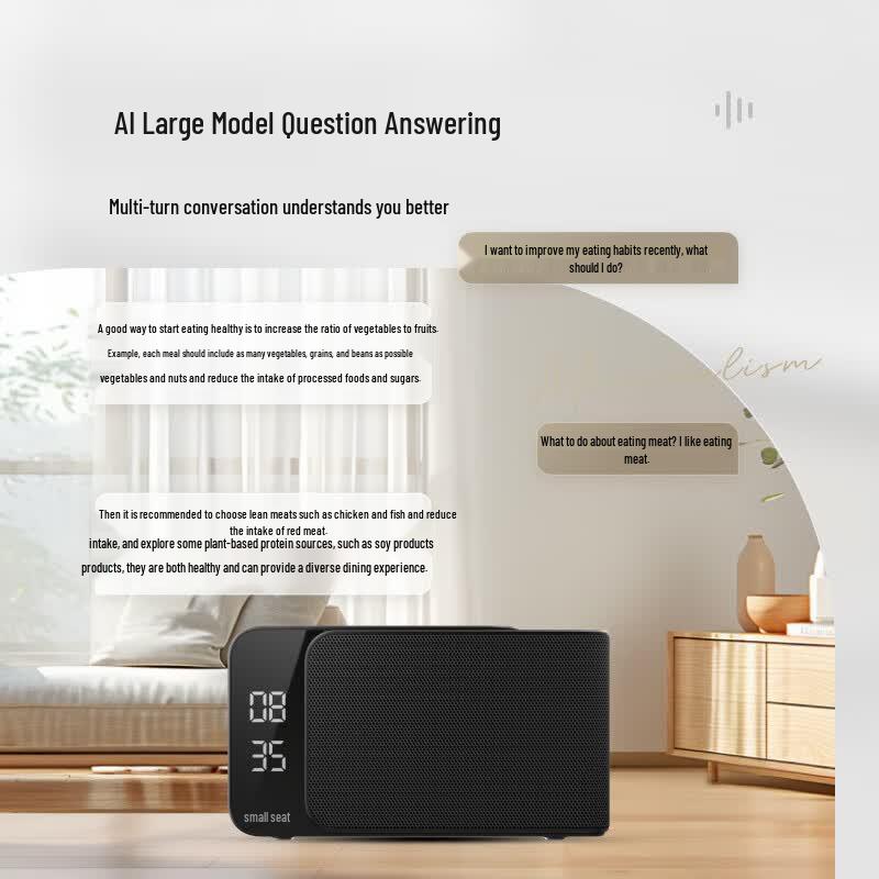 XiaoDu Smart Speaker Mate mit LED-Uhr und KI-Stimme (CN-Version)