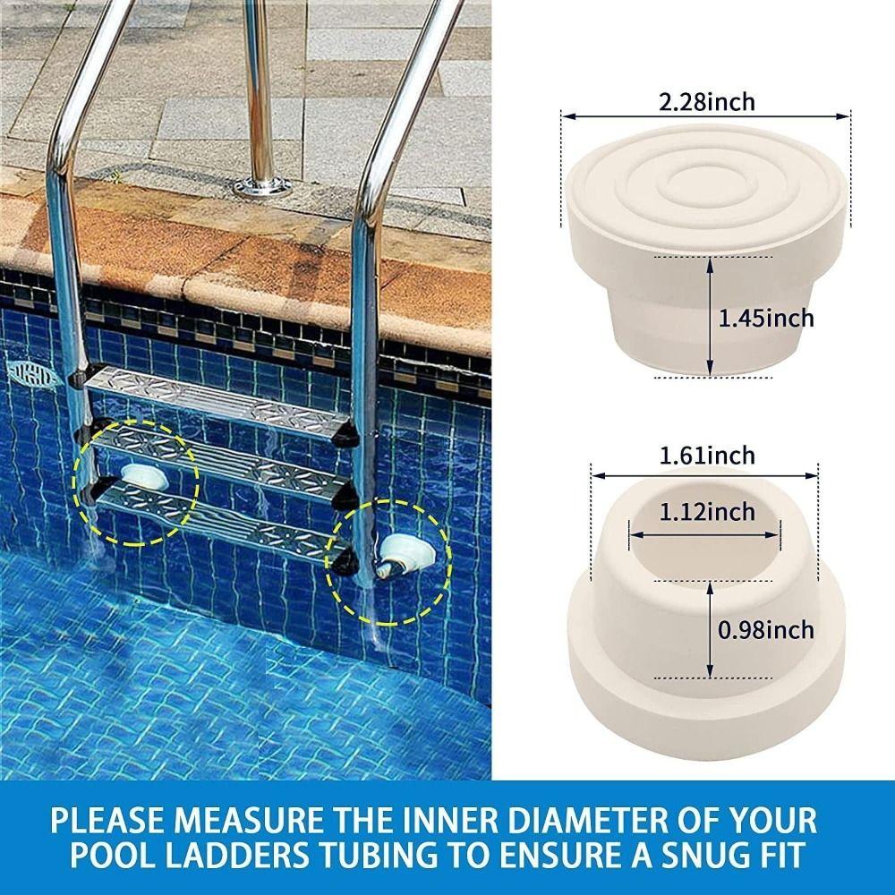 Rubber Pool Ladder Bumpers White Ladder Foot Covers New Inground Pool Accessories