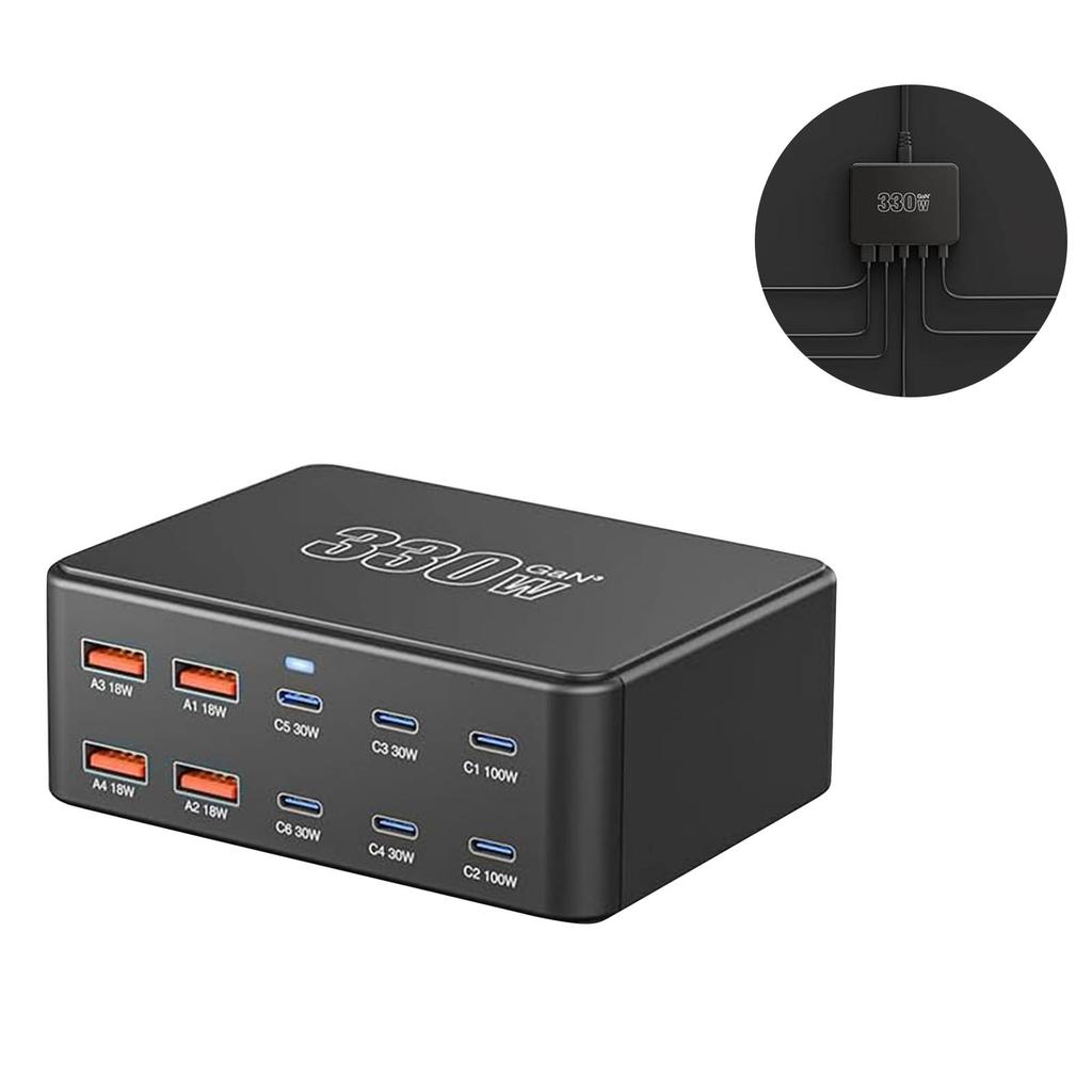 Universal 10 Port USB Chargers 330W Highly Speed QC3.0 Multiple Device Charging Hubs For Home Office Travel Use