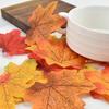 100Pcs Simulated Maple Leaf Autumn Courtyard Halloween Wedding Table Decoration Photography Props Homemade Flower Wreath