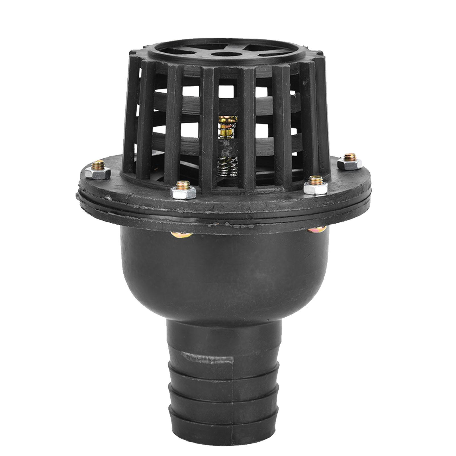 

Water Pump Foot Valve Black PVC Low Pressure Flat Check ValveCFor Fluid Machine 5 Sizes To Choose From