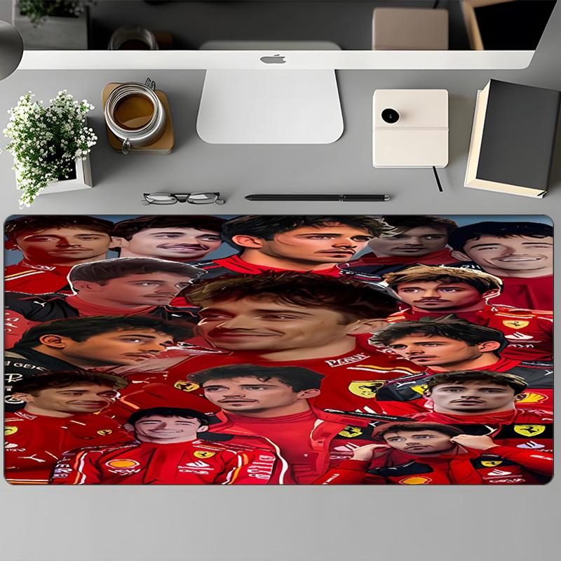 C-charles Leclerc F1 Racing Mouse Pad - Non-Slip Rubber Base,Smooth Surface Work,Gaming,Office,Home Use,Desk Mouse Pad