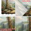 Arch Window Garden View Curtains Digital Printing Landscape Flowers Butterfly Waterfall Cozy Bedroom Living Room Set Of 2 Made Polyester Area Decor