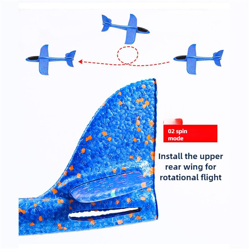 48cm DIY Ultra Light Hand-thrown Model Airplane Foam Fighter Flying Toy Children Glider Outdoor Family Toy Model
