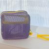 Washable Mesh Zipper Bags Lightweight Square Toiletry  Bag Easy To Carry Coin Purse  Daily
