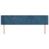 VidaXL Tête de lit avec oreilles Bleu foncé 203x16x78-88 cm Velours3118558