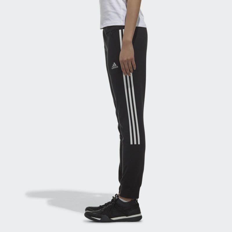 adidas Seria Lifestyle Casual PT FT CH Sznurowane do kostki Jednokolorowe Wygodne Dzianinowe Spodnie Sportowe Spodnie Damskie Czarne CX5174