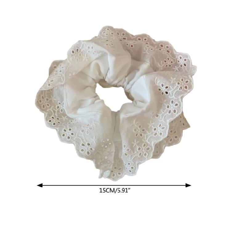 Elastic Hair Scrunchies Large Lace Ponytail Holder Suitable for Adult Hair Types