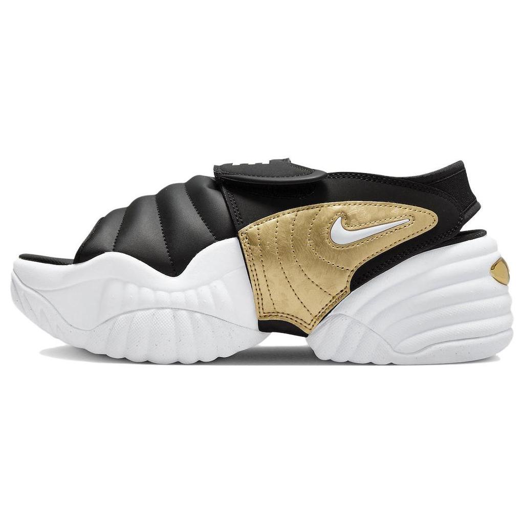 Nike მორგება Force Sandal შავი თეთრი მეტალის ოქროსფერი ქალის სპორტული ფეხსაცმელი DV2136-001
