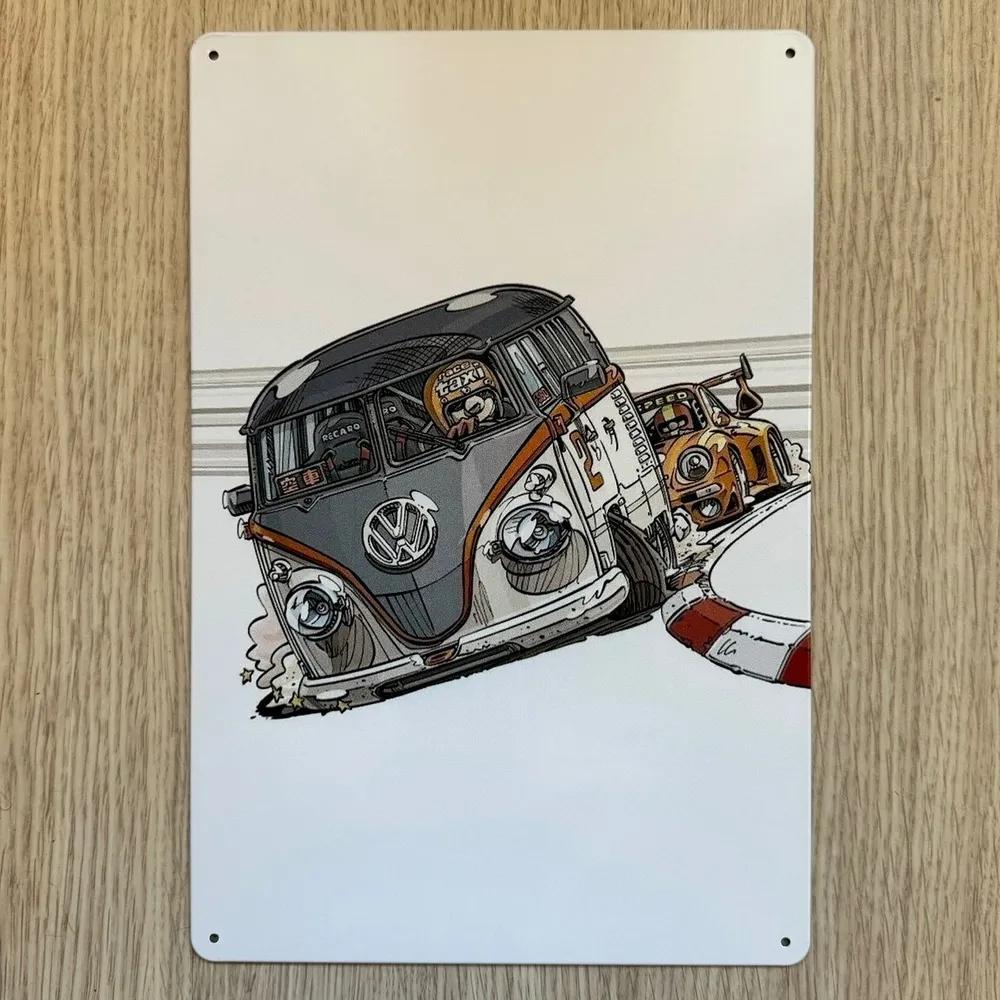 

Металлическая табличка VW Porsche Гоночная трасса 20x30см, Декор для стен в стиле винтаж